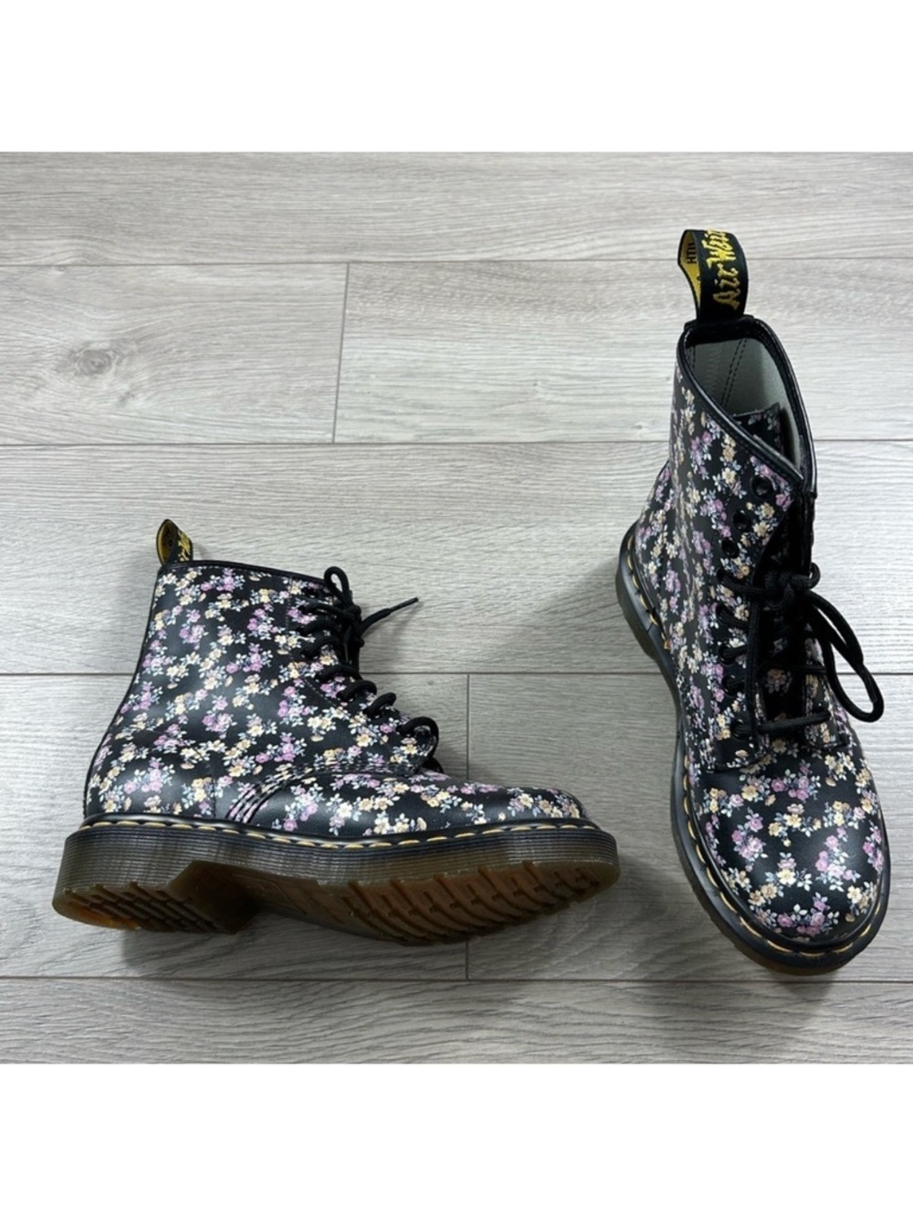 Dr Martens Clemency 1460 Floral Leather Combat Boots